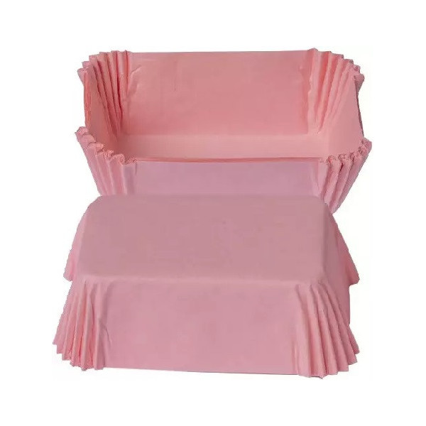 Confezione da 36 pirottini rosa per mini plumcake in carta da forno da 8x5xh3,2 cm di Decora