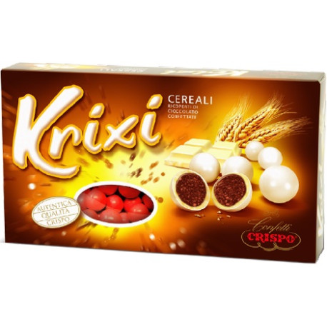 Krixi Rosso Laurea Crispo: 900 g di confetti rossi tondi ai cereali Krixi Rosso Laurea Crispo: 900 g di confetti rossi tondi ai cereali