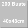 Set di 200 buste cast neutre grandi da 40x48 cm in polietilene neutro, per alimenti, ideali buste per dolci da Decora