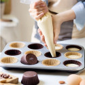 Pirottini muffin in carta da forno marrone di ø32 per mini muffin o ø50 mm per muffin