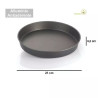 Forma torta tonda liscia bassa Vespa alluminio antiaderente diametro 24 cm altezza 4,2 cm