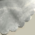 Velo Tulle Orlato Argento di diametro 24 cm in confezione da 50 veli ideali per confezioni