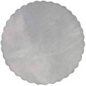 Velo Tulle Orlato Argento di diametro 24 cm in confezione da 50 veli ideali per confezioni