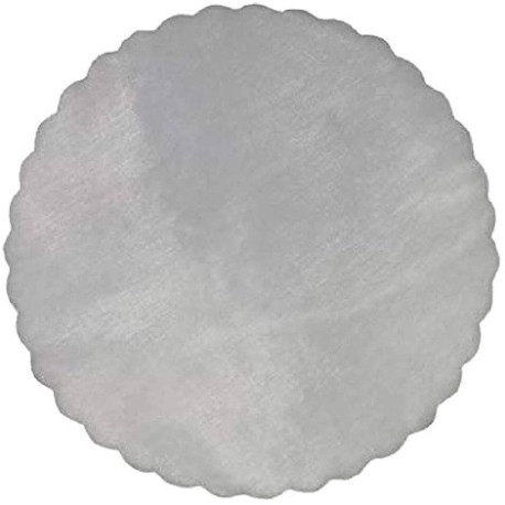 Velo Tulle Orlato Argento di diametro 24 cm in confezione da 50 veli ideali per confezioni