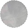 Velo Tulle Orlato Argento di diametro 24 cm in confezione da 50 veli ideali per confezioni