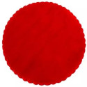 Velo Tulle Orlato Rosso in confezione da 50 veli di diametro 24 cm