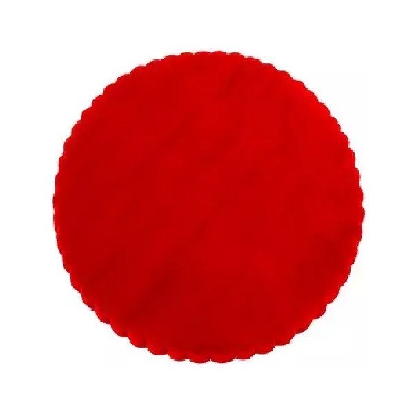 Velo Tulle Orlato Rosso in confezione da 50 veli di diametro 24 cm