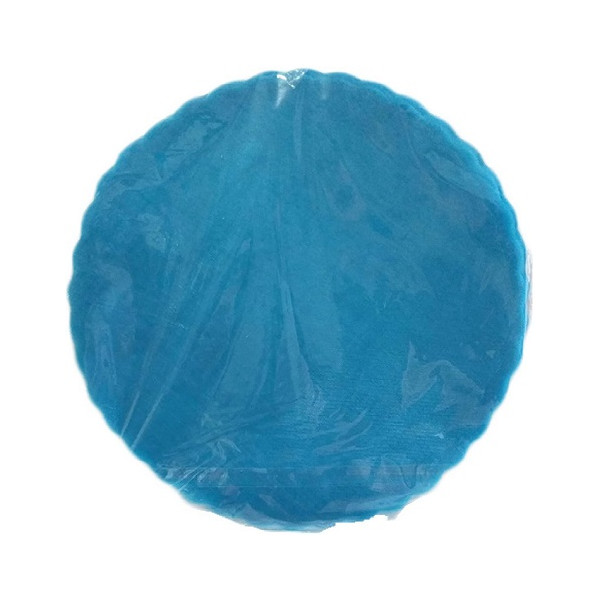 Velo Tulle Orlato Turchese in confezione da 50 veli di diametro 24 cm