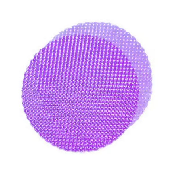 50 Veli Tulle Orlato color Lilla diametro 24 cm con piccoli pois bianchi