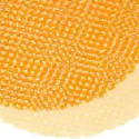 50 Veli Tulle Orlato color Arancione diametro 24 cm con piccoli pois bianchi