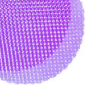 50 Veli Tulle Orlato color Lilla diametro 24 cm con piccoli pois bianchi