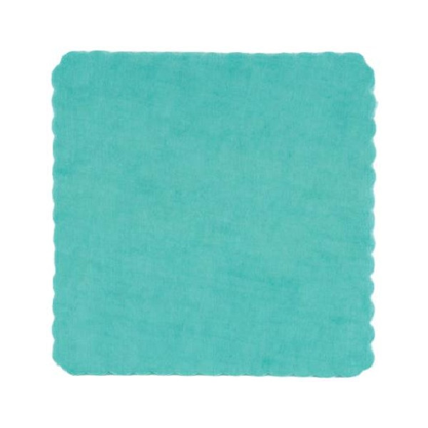 Velo Tulle Orlato Quadrato Tiffany in confezione da 50 veli da 24x24 cm