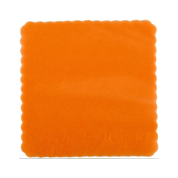 50 Veli Tulle Orlato color Arancione da 24x24 cm