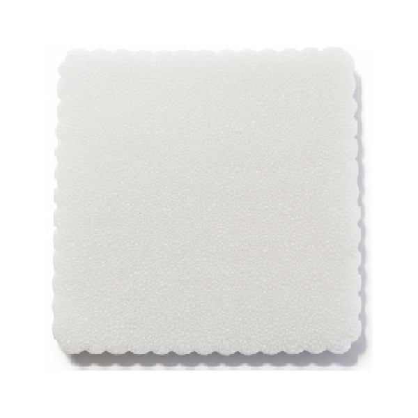 Velo Fata in Tulle Orlato Quadrato Crema a Pois puntinato in confezione da 50 veli da 24x24 cm