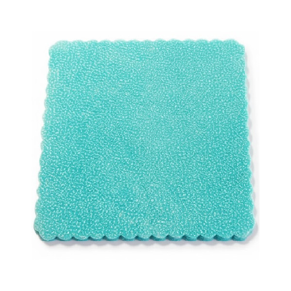 Velo Fata in Tulle Orlato Quadrato Tiffany a Pois puntinato in confezione da 50 veli da 24x24 cm