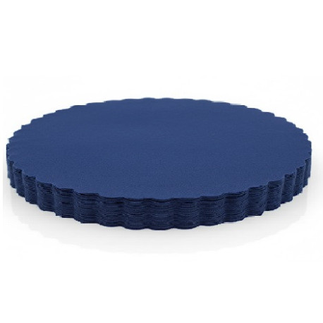 Velo in TNT Orlato Tondo Blu in confezione da 50 veli di diametro 24 cm