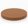 Velo in TNT Orlato Tondo Nocciola in confezione da 50 veli di diametro 24 cm