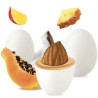 Maxtris Frutta Tropicale: confetti bianchi con mandorla tostata avvolta con cioccolato bianco al gusto di frutta tropicale
