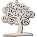 Applicazione in legno Albero Bicolore pz 12