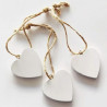 Decorazione Cuore Bianco in legno cm 4 pz 3 Decorazione Cuore Bianco in legno cm 4 pz 3