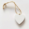 Decorazione Cuore Bianco in legno cm 4 pz 3 Decorazione Cuore Bianco in legno cm 4 pz 3