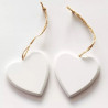 Decorazione Cuore Bianco in legno cm 8 pz 2 Decorazione Cuore Bianco in legno cm 8 pz 2