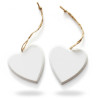 Decorazione Cuore Bianco in legno cm 8 pz 2 Decorazione Cuore Bianco in legno cm 8 pz 2