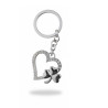 Portachiavi cuore con trifoglio cm 3 Portachiavi cuore con trifoglio cm 3