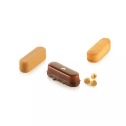 Eclair XS 14 Silikomart stampo in silicone bianco per 20 mini eclair 14 ml da 55x17xh17 mm