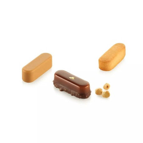 Eclair XS 14 Silikomart stampo in silicone bianco per 20 mini eclair 14 ml da 55x17xh17 mm
