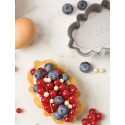 Formina Crostata Mini Ovale con Fondo Mobile 7,5x11,5xh 3 cm in metallo antiaderente di alta qualità da Decora