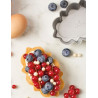 Formina Crostata Mini Ovale con Fondo Mobile 7,5x11,5xh 3 cm in metallo antiaderente di alta qualità da Decora