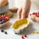 Formina Crostata Mini Ovale con Fondo Mobile 7,5x11,5xh 3 cm in metallo antiaderente di alta qualità da Decora