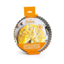 Stampo Crostata Tonda Fondo Mobile ø25xh3,5 cm in acciaio antiaderente da Decora