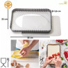 Forma Crostata Rettangolare Fondo Mobile 32x22xh3,5 cm in acciaio alta qualità da Decora Forma Crostata Rettangolare Fondo Mobile 32x22xh3,5 cm in acciaio alta qualità da Decora