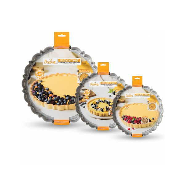 Da ø20 a ø30 cm Design Tart crostata tonda Decora con fondo mobile in metallo antiaderente