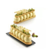 Truffle Eclair 75 Silikomart; stampo silicone bianco per 8 strisce Eclair 130x31 e h 28 mm con cutter Truffle Eclair 75 Silikomart; stampo silicone bianco per 8 strisce Eclair 130x31 e h 28 mm con cutter