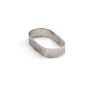 Anello ovale acciaio microforato Decora per crostatine 10x6xh2 cm