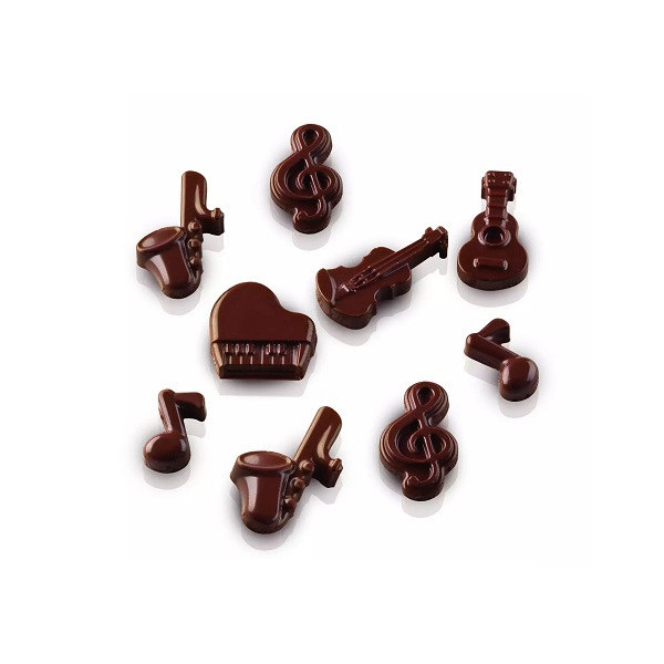 Choco Melody Scg43 Silikomart: stampo cioccolatini tema musicale