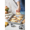 Teglia rettangolare bassa per biscotti e pizza Decora in alluminio anodizzato da 17,8 a 30 cm, h2,5 cm