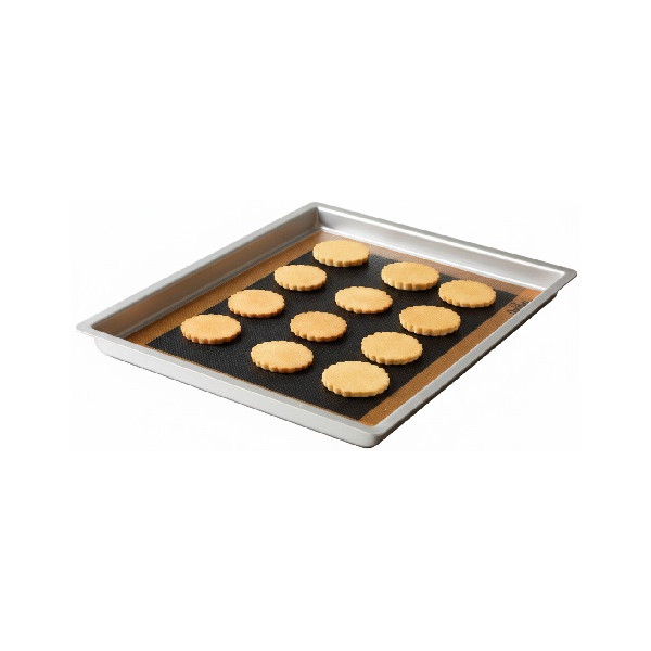 Kit Teglia Alluminio con Tappeto Microforato rettangolare 30x40 cm Decora ideale per biscotti e pizza