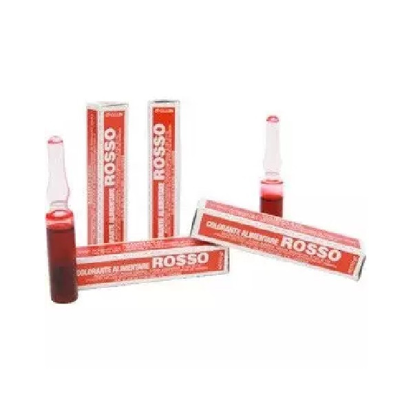 Colorante alimentare idrosolubile Liquido Rosso in fiala da 2 g di Madma