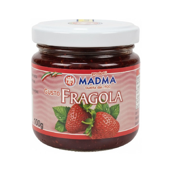 Pasta di fragola aromatizzante in barattolo da 100 g di Madma