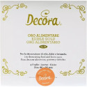 Confezione da 5 dogli di oro alimentare, da 23 carati, di dimensioni da 86 x 86 mm da Decora