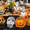 Set 2 Tagliapasta 1 Zucca e 1 Teschio in plastica da Decora Set 2 Tagliapasta 1 Zucca e 1 Teschio in plastica da Decora