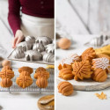 Stampo antiaderente autunno foglie e zucche in acciaio antiaderente da Decora