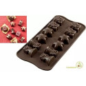 Christmas SCG06 da Silikomart: stampo cioccolatini Natalizi in silicone marrone