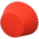 Set 6 pirottini muffin tondi da CUP01 Silikomart: 6 stampi in silicone rosso di diametro 68 mm, altezza 32 mm