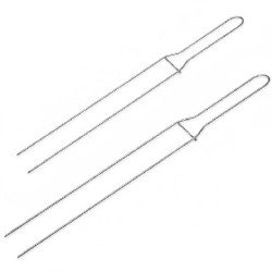 Spillone per panettoni e colombe in acciaio inox, da Decora, lunghi 50 o 62 cm