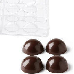 Mini Sfere di Cioccolato da ø2,8 cm, 14 g a ø4,8 cm, 20 g stampo policarbonato per cioccolatini a sfera